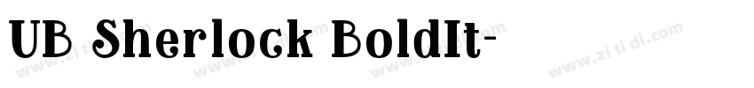 UB Sherlock BoldIt字体转换